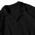 thumbnail image 6 of Button Down Shirt for Men Casual Stylish Basic Shirts Loose Solid Color Summer Beach Tops Black Size L, 6 of 7