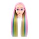 thumbnail image 1 of Cabeza de maniquí de entrenamiento para niños, cabeza de muñeca de práctica de estilismo, modelo de cabeza de muñeca de 25,59 pulgadas con abrazadera Estilo C, 1 of 8
