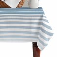 thumbnail image 4 of Blue Ombre Stripe Table Cloth Waterproof Tablecloths, Farmhouse Striped Gradient Tablecloth Dining Table Cover for Kitchen Party Tabletop Outdoor, Rectangle Tablecloth 52x70 Inch, 4 of 9