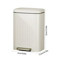 thumbnail image 3 of Deeceymbur Garbage Cans Household Trash Can with Foot Pedal Design Flushless Plastic Bin with Lid Bathroom Trash Can with Lid Odorless Trash Can Beige, 3 of 6