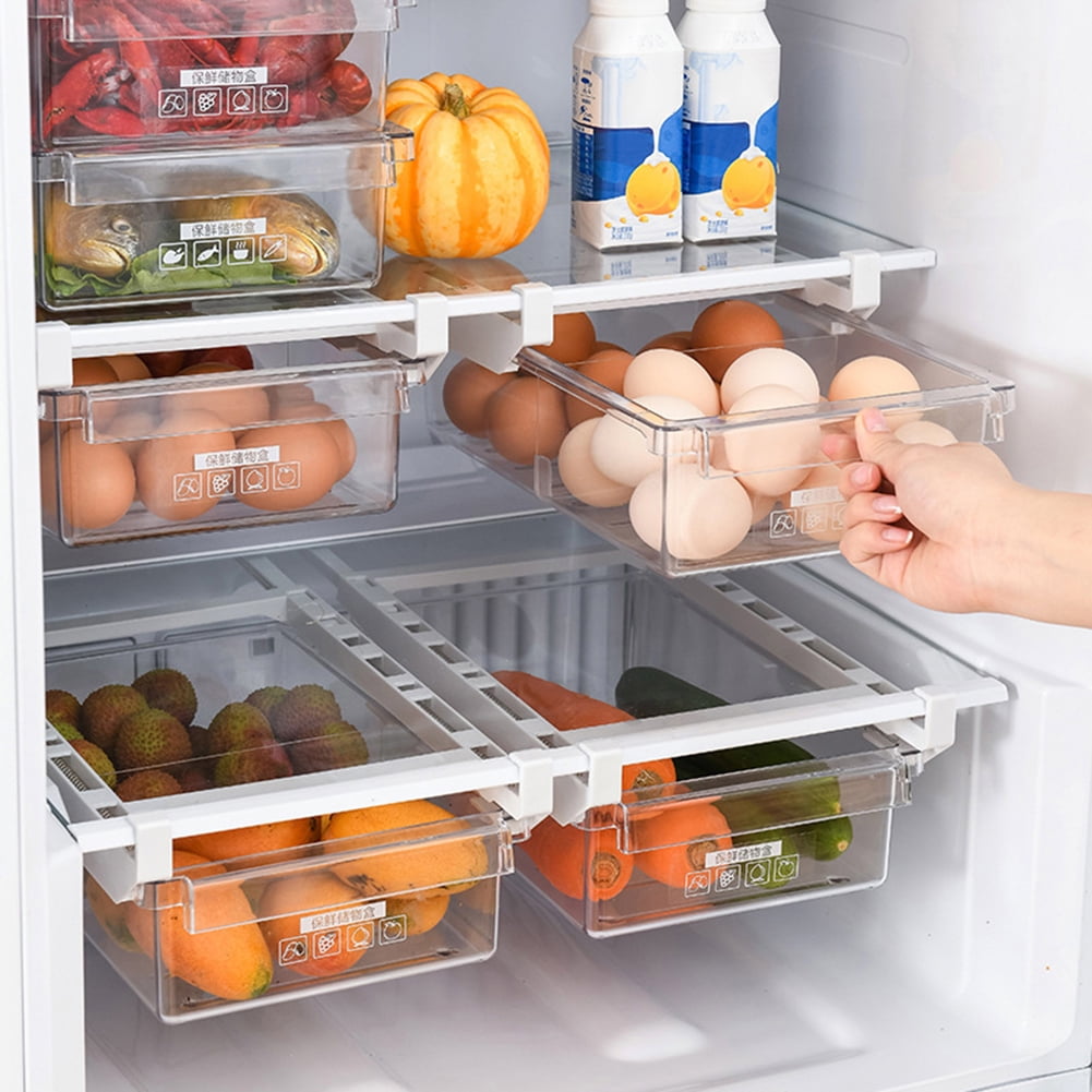 Storage Rack Organizer Kitchen Food Shelf Fridge Vegetable Egg Box Accessories 