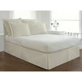 thumbnail image 3 of 14-Inch Drop Full/Double Size 54" x 75" Ivory Solid Bed Skirt Split Corner Pleated Style Easy Fit Easy Care 100% Egyptian Cotton 400 Thread Count, 3 of 5