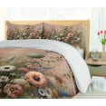 thumbnail image 5 of Ambesonne Floral Eucalyptus Duvet Cover Set, Boho Wild Garden, Queen, Rose and Olive Green, 5 of 6