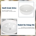 thumbnail image 3 of 14 inch White Ceramic Bathroom Sink Round Countertop Sink Bathroom Wash Basin Dressing Table Sink, 3 of 6