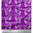 thumbnail image 1 of Soimoi Purple Rayon Fabric Floral & Paisley Printed Craft Fabric by the Yard 42 Inch Wide, 1 of 1