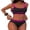Black Hot Pink, variant on Womens Swimsuits Two Piece Bikini Set High Waisted Halter Color Block Bathing Suits Summer Sporty Cheeky Swimwear Deep Green XX-Large