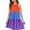 Purple, variant on Big Girls' Dresses Sleeveless Color Block Casual Skater Swing Girls Floral Dress Size 13-14T