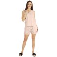 thumbnail image 2 of Bimba Womens Solid Sleepwear Set 2 Pcs Short & Top Casual Nightwear Loose Fit Loungewear, 2 of 7