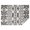 Black Geometric Flower, variant on Black Geometric Flower Diamond Pattern Rectangle Tablecloth 60"x84",Waterproof Polyester Rectangle Table Cloth, Wipeable Spillproof Polyester Tablecloth for Dining, Camping, Indoor and Outdoor