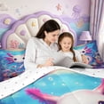 thumbnail image 5 of Manfei Cute Axolotl 7 Pieces Full Size Bedding Sets,Pastel Ocean Animal Full Size Bed in a Bag,Reversible, 5 of 7