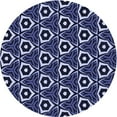 thumbnail image 1 of Ahgly Tapis Rond Lavable en Machine Intérieur Transitionnel Bleu Nuit, 8 Pieds Rond, 1 of 7