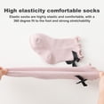 thumbnail image 3 of Spring and summer baby girl bow Baby socks peplum edge cotton skin-friendly mid-tube socks - S, 3 of 5