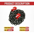 thumbnail image 3 of (4 Pack) 5/16"×20' G80 Transport Binder Chain w/ Clevis Grab Hooks for Towing - 16000 lbs Breaking Strength Heavy Duty Safety Tow Chain for Lifting - Tie Down Binding Equipment, 3 of 9