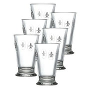 CodYinFI Fleur De Lys (10 oz) Double Old Fashioned Glass Set of 6 - Drinking Glasses For Any Occasion - Glassware Sets For Everyday Use - Glass Perfect For A Dinner Party