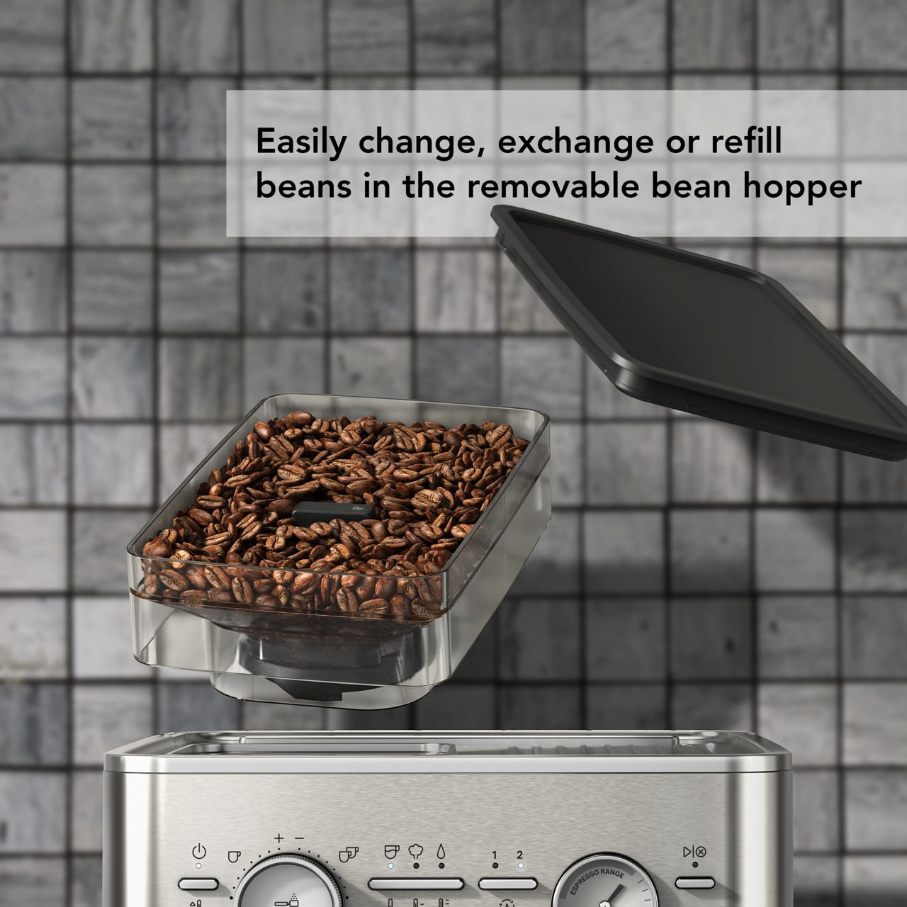 KitchenAid Semi-Automatic Espresso Machine with Burr Grinder | Brushed Stainless Steel