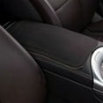 thumbnail image 1 of Universal Car Armrest Pad Cover - 12.6 x 12.6 x 0.08 Inches Leather Cushion for Central Console Box, Four Season Elbow Support, Lightweight & Breathable Akmoler | Pu, Black, 1 of 8