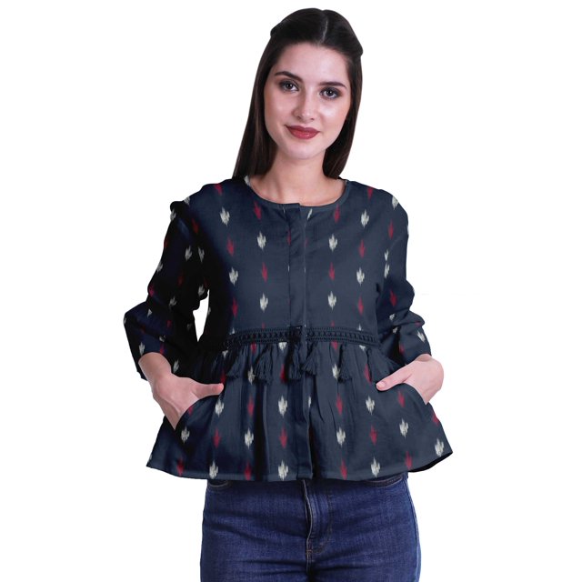 Moomaya Hauts Boho en Coton Blouses Décontractées d'Été Col Rond T-Shirt