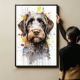 thumbnail image 4 of Wirehaired Pointing Griffon Dog Cat Portrait Watercolor Painting Custom Canvas/Framed Canvas Prints - Wall Art for Home Decoration, Memorial Gift for Pet Lovers Dog Moms, home decor living room, 4 of 4