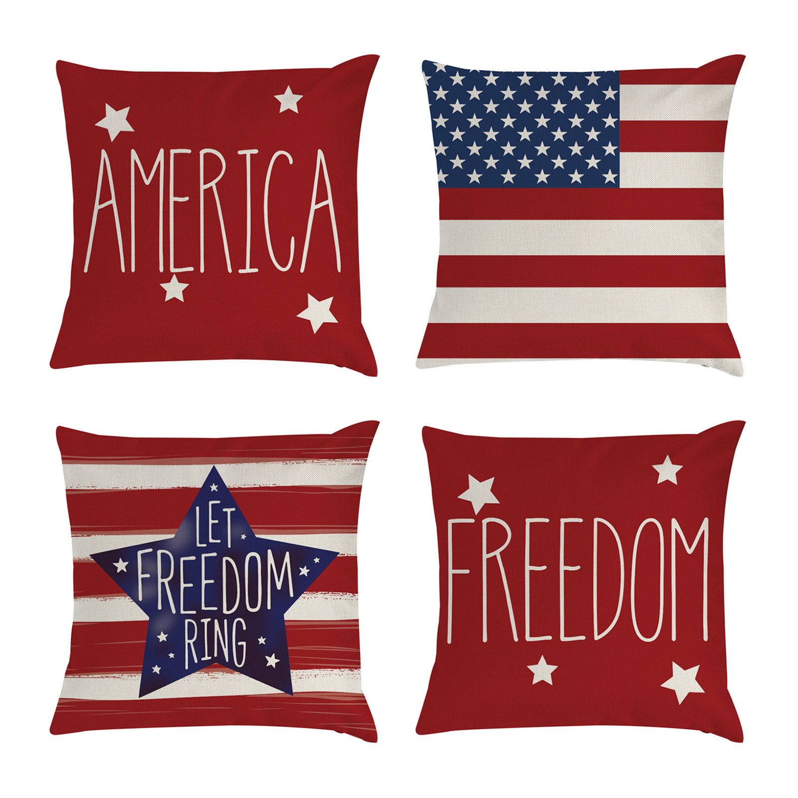 4th Of July Pillows For Women Men Kids Fourth Gift All American Dad USA Flag 4th of July Fourth Patriot Men Throw Pillow 18x18 Multicolor