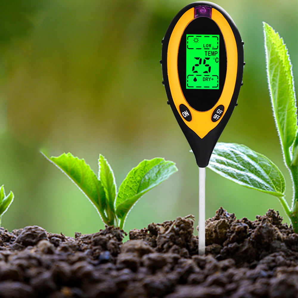 4 in1 Plant Earth Soil PH Moisture Light Meter Thermometer Temperature  Sunlight Tester For Gardening Farming