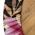 thumbnail image 5 of Ambesonne Tropical Fitted Round Tablecloth, Flower Leaf Exotic Scene, 36"- 40" Diameter, Dark Pink and Sand Brown, 5 of 5