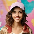 thumbnail image 4 of DALIX Mens Pigment Dyed Washed Cotton Cap - Adjustable Hat 6 Panel Unstructured (Pink), 4 of 5