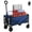 Blue, variant on SHOUFTW Foldable Wagon Cart with Wheels, 330 lbs Capacity, Portable Utility Cart with Adjustable Handle for Camping, Garden, Shopping, Sports, Blue