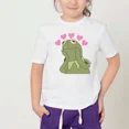 thumbnail image 4 of Camiseta de algodón con estampado de rana para niñas, bonita camiseta de verano de manga corta estilo Harajuku, ropa para niños, camisetas, 4 of 5