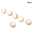 thumbnail image 4 of Botones de saxofón Greeniant 6 piezas decorativa dorado metal con carcasa blanca, 4 of 6