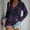 Purple, variant on EchfiProm Fall Tops for Women Graphic Purple Trendy V Neck Long Sleeve Relaxed Fit Shirts