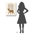 thumbnail image 4 of Global Gallery's 'Snowy Doe' By Ryan Fowler Stretched Canvas Wall Art, 4 of 4