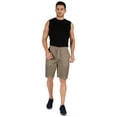 thumbnail image 5 of Inkmeso Casual Solid Elastic Waist Shorts For Men Loungewear With Pockets Cotton Short Pants, 5 of 7