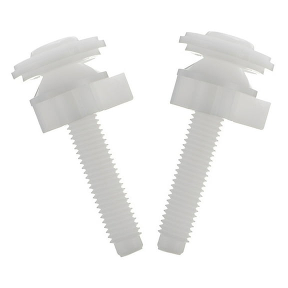 Toilet Cover Screw 2 Pcs Seat Screws Replacement Installation Bolt Round Pom Plastic White