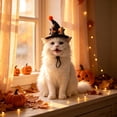 thumbnail image 6 of Cat Wizard Hat Pet Halloween - Adjustable Sorcerer Hat for Cats Small Dogs Cosplay(Black-3,13.5cm), 6 of 6
