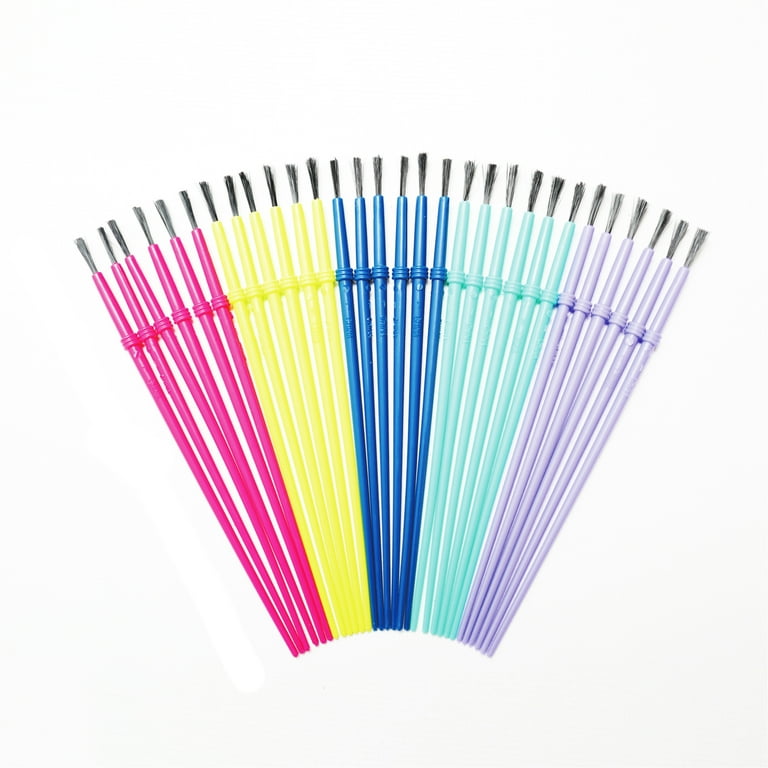 Hello Hobby Round Synthetic Bristle Art Brushes, 120-Pack photo 2
