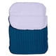 thumbnail image 4 of Mantas envolventes para bebés, niñas y niños, mantas de felpa tejidas para recién nacidos, saco de dormir azul, 4 of 5
