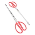 thumbnail image 4 of Minkissy 2Pcs Grabbing Tool Trash Picking Pliers Stainless Steel Red Garbage Collection, 4 of 6