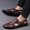 Dark Brown, variant on Men'S Summer Sandals | Fashionable, Lightweight, Breathable, Slip-On Shoes in Black, Brown, White | Faux Upper, Rubber Sole, Sizes 37-45
