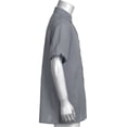 thumbnail image 4 of Calsunbaby Men Cotton Linen Short Sleeve Solid Shirts Casual Dress Tops Gray L, 4 of 8