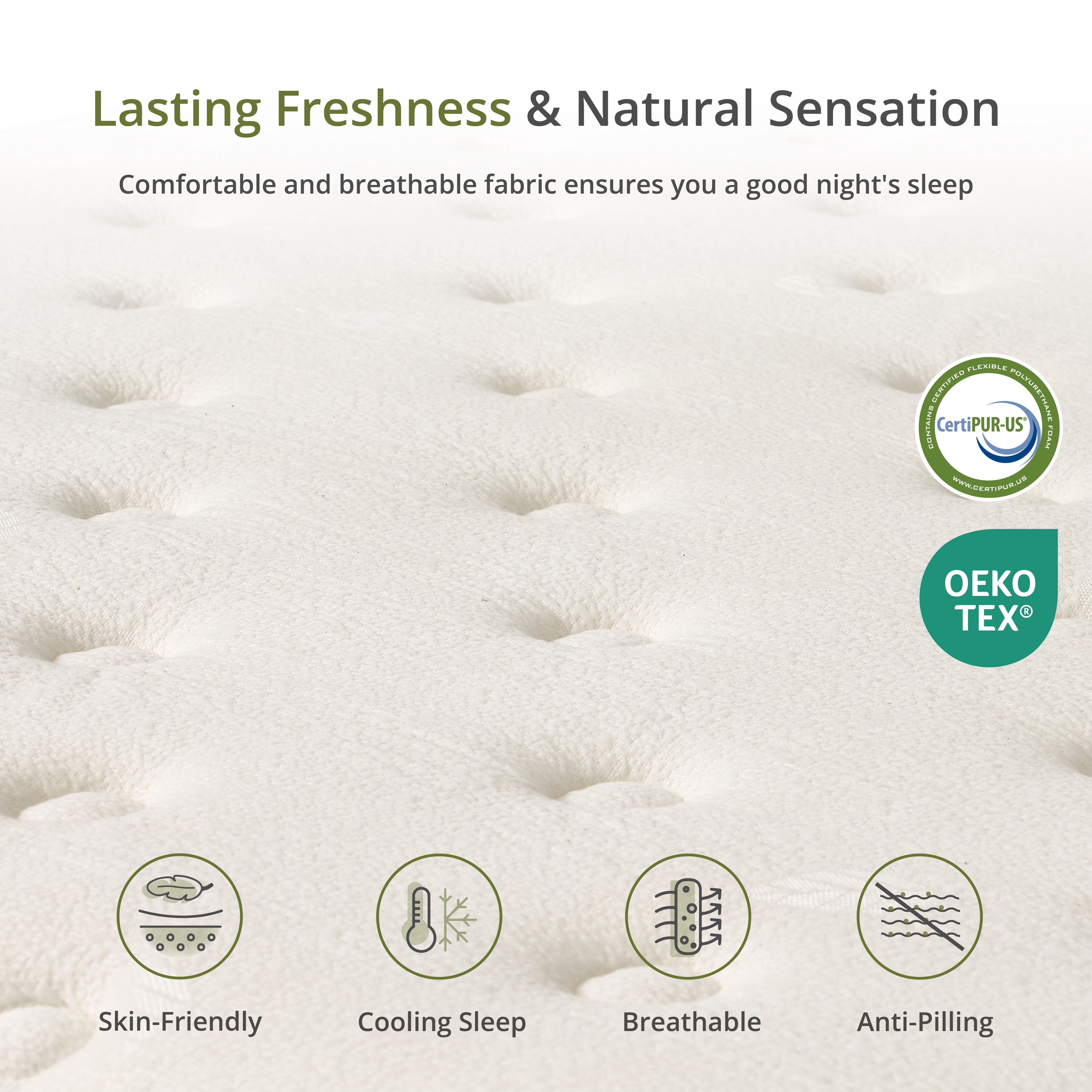 EGOHOME King 12 inch Hybrid Mattress in a Box with Individual Pocket Innerspring for Motion Isolation & Pressure Relief, Medium, Reinforced Edge with handles