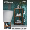 thumbnail image 2 of Soporte para ducha de esquina BLUEWEST, organizador de madera de 3 niveles, 2 of 8