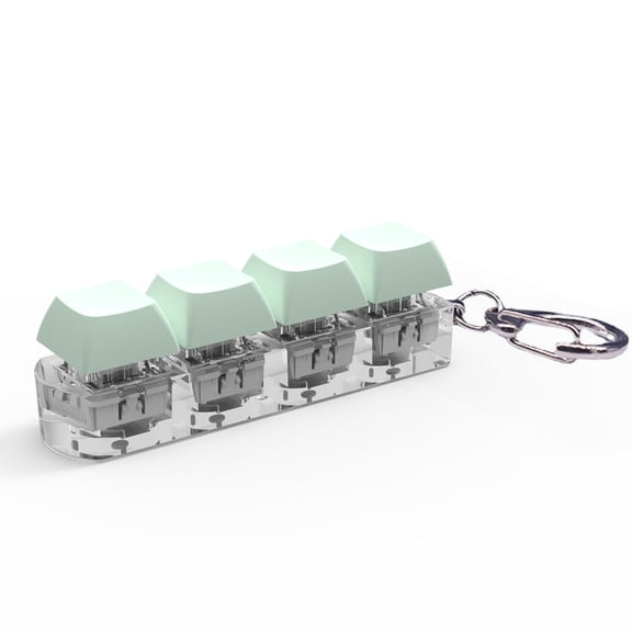 Keyboard Key Toy Button Keycap Fidget Keychain Decompression Toys(Light Green)