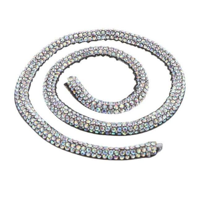 Cinta de de imitación de 40 cm, cinta brillante de fijación en caliente, cinta de de imitación, cinta decorativa, de imi AB coloreado Soledad Rods de diamantes de imitación de cristal