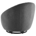 thumbnail image 5 of ArmTufted Chair Accent Tufted Chair, Black Grey Gray, Fabric, Modern Contemporary, Living Lounge Cafe Room Hotel Lobby Hospitality, 5 of 7