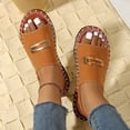 thumbnail image 2 of Women's Slide Sandals Flat Back Elastic Open-Toe Casual Beach Sandals 1 Pair, 2 of 9