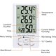 thumbnail image 5 of Higrómetro térmico Termómetro Higrómetro LCD digital Higro-termómetro para interiores y exteriores Termostato Medición de temperatura de humedad Cable de sensor mín./máx. de 1,5 m para habitación de hotel Hospital esquí esquí Gafas de esquí, 5 of 5