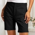 thumbnail image 2 of Bermuda Shorts Womens Golf Shorts Pull On Mid Rise Stretch With Pockets Summer Utility Comfort Hiking Short Pants XL, 2 of 8
