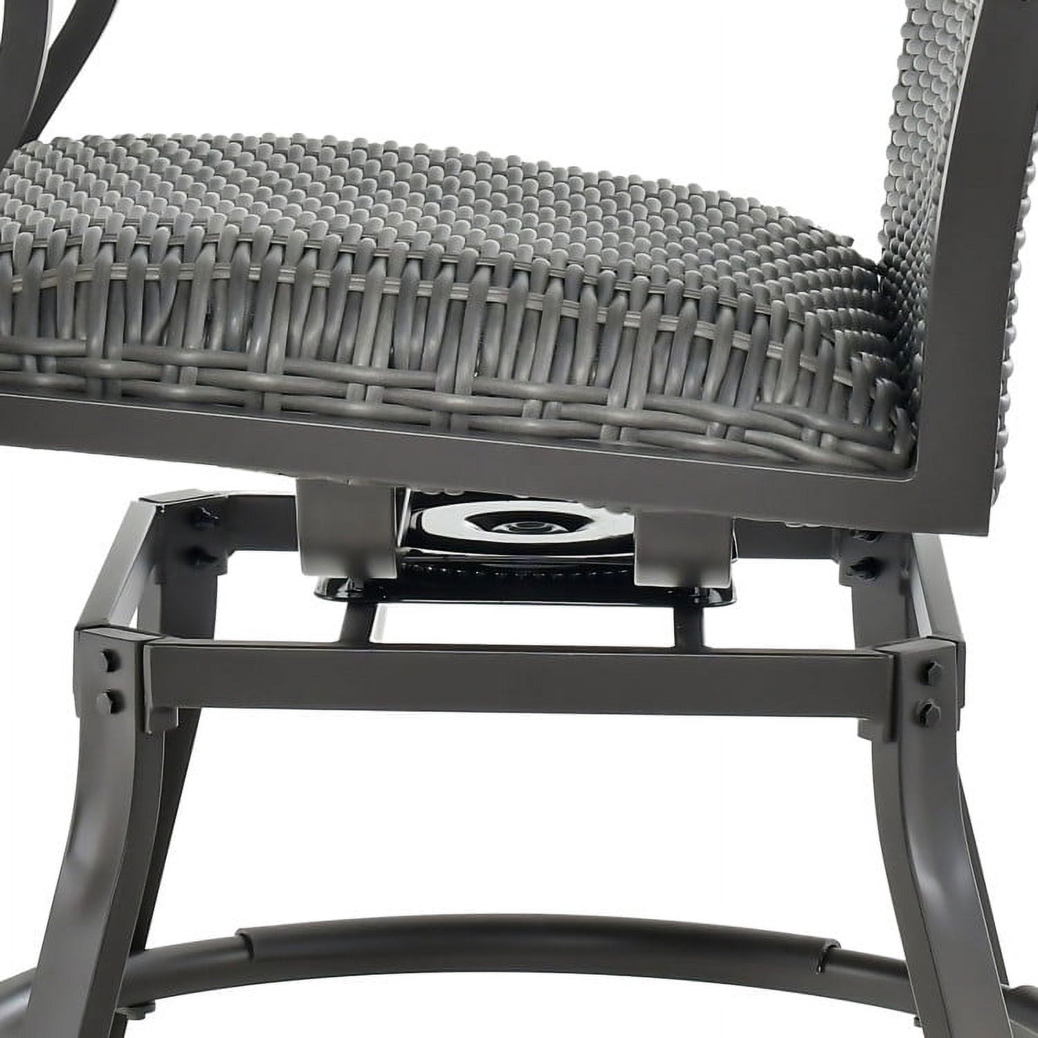 Aimee Lii 3 Pieces Swivel Bar Set with 4D Air Fiber Cushion, Outdoor Patio Furniture