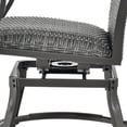 thumbnail image 5 of Spaco 3 Pieces Swivel Bar Set with 4D Air Fiber Cushion, Outdoor Stackable Dining Chairs for All Weather, Breathable Garden Outdoor Furniture for Backyard Deck, 5 of 9