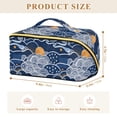 thumbnail image 4 of FORMRS Makeup Bag Travel Cosmetic Organizer for Women Fold Flat Zipper Pouch with Handle, Blue Night Sky, 4 of 8